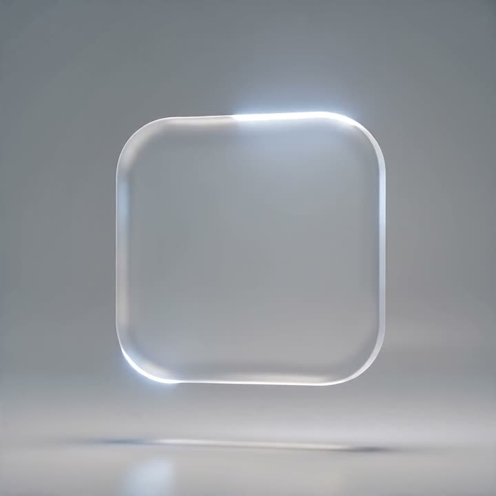Microanimación de ícono de vidrio respirando